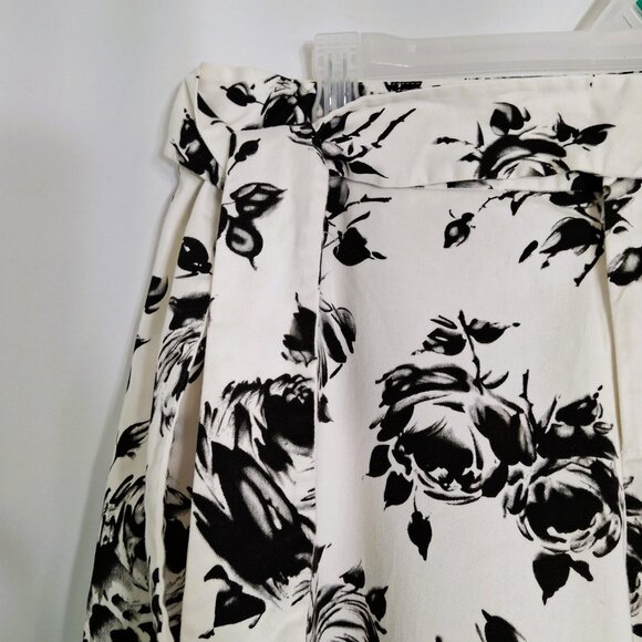 Jessica Culottes Cropped Pants Capris Plus Sz 18 Floral With Sash Zipper - Picture 11 of 16